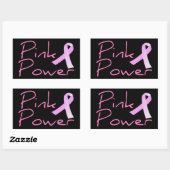 Roze Macht Borstkanker Awareness Sticker (Vel)