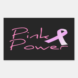 Roze Macht Borstkanker Awareness Sticker