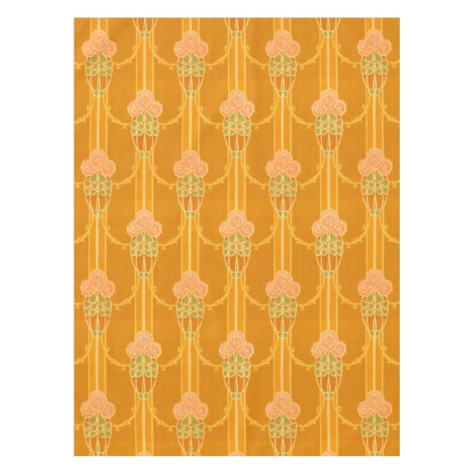 Roze Mackintosh Style Roos Cluster Patroon Tafelkleed (Voorkant)