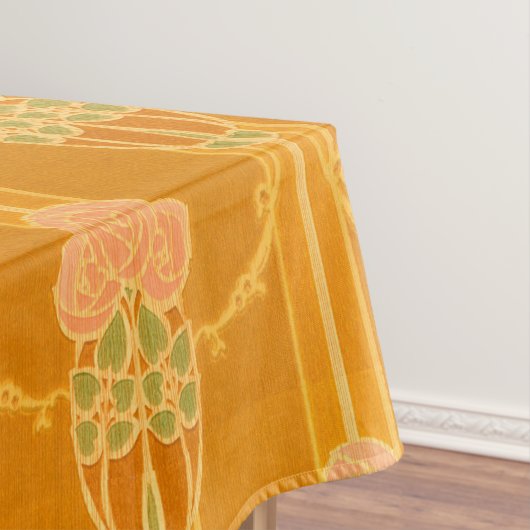 Roze Mackintosh Style Roos Cluster Patroon Tafelkleed (Voorbeeld)