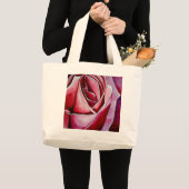 Roze Macro abstract origineel roos Grote Tote Bag (Voorkant (product))