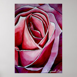 Roze Macro abstract origineel roos Poster