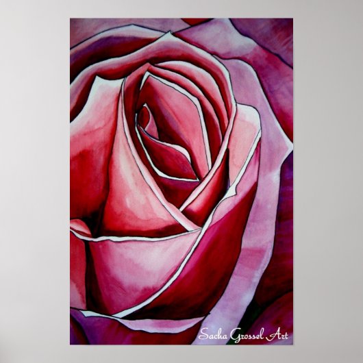 Roze Macro abstract origineel roos Poster (Voorkant)