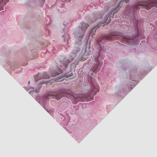 Roze Macro Agaat Stone look Tissuepapier (Detail)