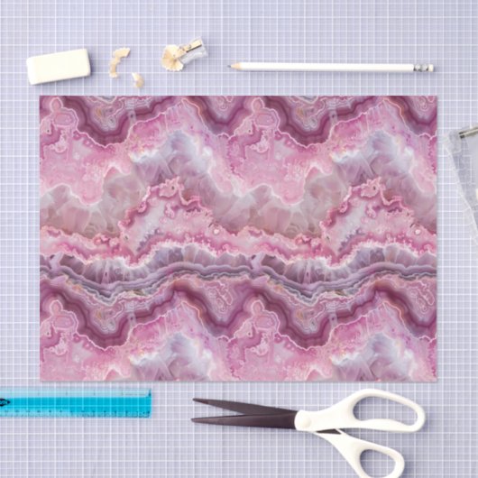 Roze Macro Agaat Stone look Tissuepapier (Craft)
