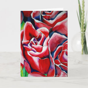 Roze macrorozen Moederdag met gedicht Kaart