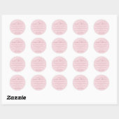 Roze 'Made with Love' Script Ingredienten Bakkerij Ronde Sticker (Vel)