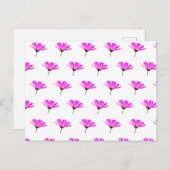 Roze Madelief  Feestdagenkaart (Voorkant / Achterkant)