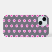 Roze Madelief Illustratie iPhone 15 Case (Achterkant horizontaal)