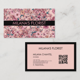 Roze Madelief Modern Trendy Bloem Bloemist Visitekaartje