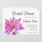 Roze madelief roze bloem roze bloem bruids douche kaart (Voorkant / Achterkant)