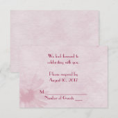 Roze Madelief RSVP Kaart (Voorkant / Achterkant)