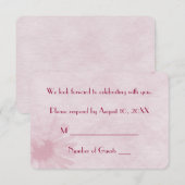 Roze Madelief RSVP Kaart (Voorkant / Achterkant)
