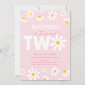 Roze Madelief Tweede Verjaardag Kaart (Voorkant)