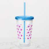 Roze Madeliefje Acryl Drinkbeker (Rechts)