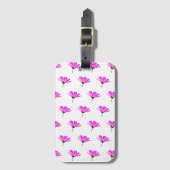 Roze Madeliefje Bagagelabel (Voorkant (verticaal))