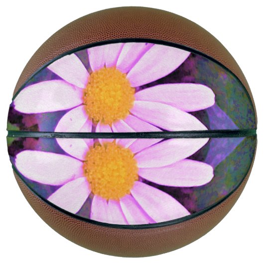 Roze Madeliefje Bloem Basketbal (Voorkant)