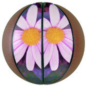 Roze Madeliefje Bloem Basketbal (Verticaal)