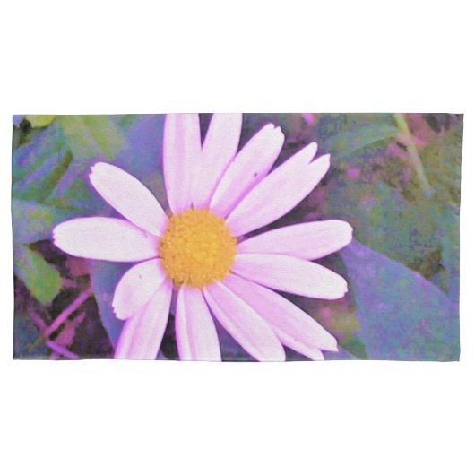 Roze Madeliefje Bloem Kussensloop (Voorkant-Links)