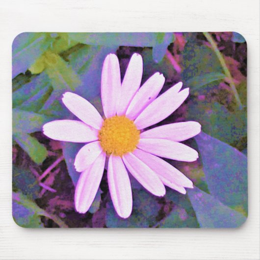 Roze Madeliefje Bloem Muismat (Voorkant)
