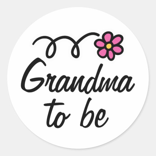 Roze madeliefje bloem oma om sticker te zijn (Voorkant)