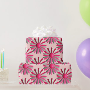 Roze Madeliefje Bloem Speld Lente Zomer Tuin Bruil Cadeaupapier
