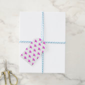 Roze Madeliefje Cadeaulabel (Met Touw)
