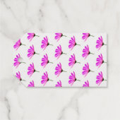 Roze Madeliefje Cadeaulabels (Achterkant (horizontaal))