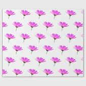 Roze Madeliefje Cadeaupapier (Vlak)
