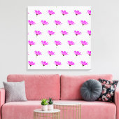 Roze Madeliefje Canvas Afdruk (Insitu (Woonkamer))