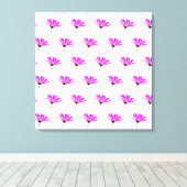 Roze Madeliefje Canvas Afdruk (Insitu (Houten vloer))