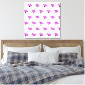 Roze Madeliefje Canvas Afdruk (Insitu (Slaapkamer))