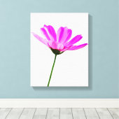 Roze Madeliefje Canvas Afdruk (Insitu (Houten vloer))