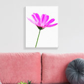 Roze Madeliefje Canvas Afdruk (Insitu (Woonkamer))
