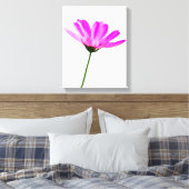 Roze Madeliefje Canvas Afdruk (Insitu (Slaapkamer))