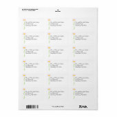 Roze Madeliefje Etiket (Full Sheet)