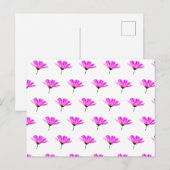 Roze Madeliefje Feestdagenkaart (Voorkant / Achterkant)