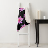 Roze madeliefje, foto van bloemen sherpa deken (In situ)