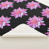 Roze madeliefje, foto van bloemen sherpa deken (3/4)