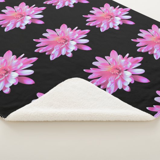 Roze madeliefje, foto van bloemen sherpa deken (3/4)