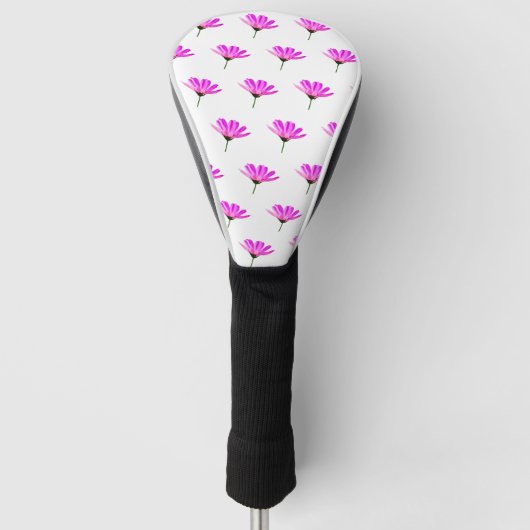 Roze Madeliefje Golfheadcover (Voorkant)