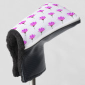 Roze Madeliefje Golfheadcover (3/4 voorkant)
