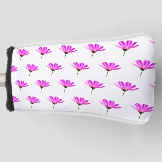 Roze Madeliefje Golfheadcover (Voorkant)