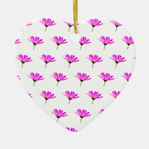 Roze Madeliefje Keramisch Ornament