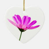 Roze Madeliefje Keramisch Ornament (Achterkant)