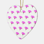 Roze Madeliefje Keramisch Ornament (Links)