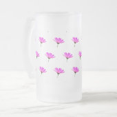 Roze Madeliefje Matglas Bierpul (Voorkant links)
