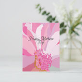 Roze Madeliefje Moederdag Briefkaart (Staand voorkant)