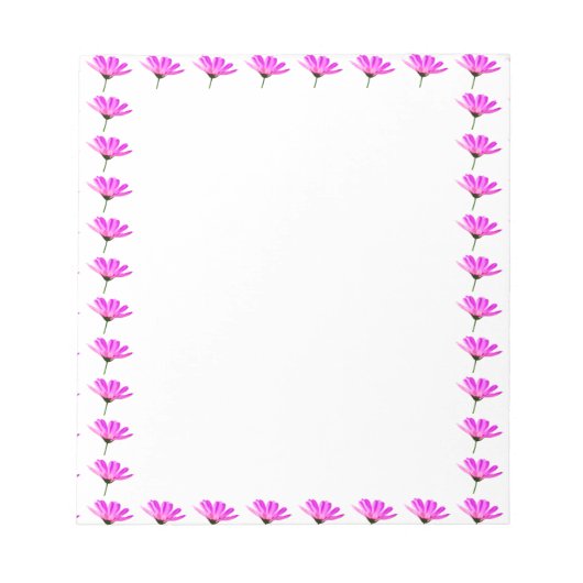 Roze Madeliefje Notitieblok (Voorkant)