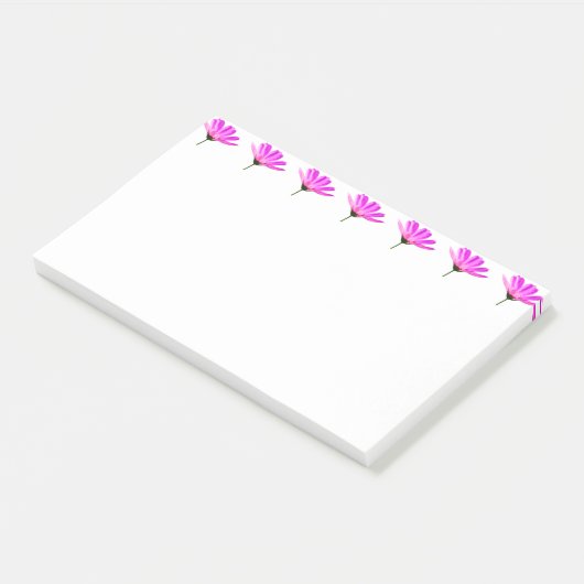 Roze Madeliefje Post-it® Notes (Schuin)